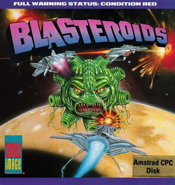 Blasteroids (UK) (1989) (Trainer) box cover front